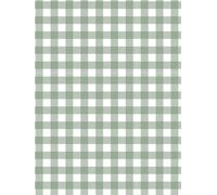 Green Gingham Checker A7 Planner Insert Weekly and Monthly - 6x8 Compact Planner for Notebook Covers with Clean Minimal Layout