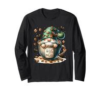 Green GNOME Graphic for Women Hug in A Mug for Coffee Mom Maglia a Manica