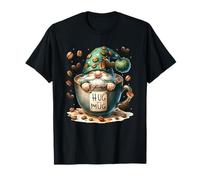 Green GNOME Graphic for Women Hug in A Mug for Coffee Mom Maglietta