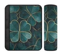Green Gold Clover St Patrick's Day 2 Pack seggiolino auto Strap Covers, più comfort di guida, supporto per il collo del sedile auto per borsa SUV borsa 25,4 x 19,6 cm forro para cinturon de seguridad