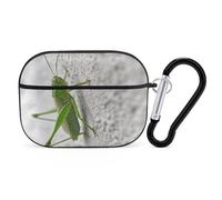 Green Grasshopper - Custodia protettiva antiurto per auricolari Airpods Pro, con clip a moschettone, anti-caduta, per Airpods Pro di seconda generazione, colore: nero