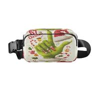 Green Hand Six Seven Trendy Zipper Fanny Pack Sling Bag per le donne d'affari Grande Capacità con Cinghia Regolabile per Ciclismo Escursionismo Palestra accessori para correr mujer