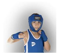 GREEN HILL Casco da Boxe Bambino Pugilato Boxing Head Guard CASCHETTO Kid Bimbo (Blu, Modello Aperto)