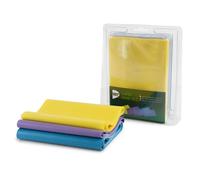 GREEN HILL FASCE ELASTICI BANDE SET 3 PEZZI FITNESS ALLENAMENTO PILATES HOMEGYM