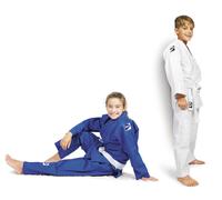 GREEN HILL JUDOGI JUNIOR BEGINNER 350g/m2 KIMONO DIVISA BIANCO BLU GI JU JI