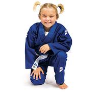 GREEN HILL JUDOGI Junior Beginner 350g/m2 Kimono Divisa Bianco Blu Judo GI JU Jitsu Unisex (120, Blu)