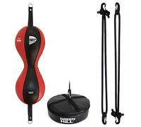 GREEN HILL Palla Tesa Doppia Messicana Double Speed Ball NOCCIOLINA Boxe Pugilato Pelle (Palla + Elastici + Base a Terra)