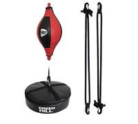 GREEN HILL Palla Tesa Francese Delta Speed Ball Pera Boxe Pugilato Vera Pelle (Palla + Elastici + Base a Terra)