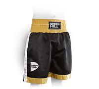 GREEN HILL Pantaloncini Pugilato Piper Boxe Pugile Professionista E DILETTANTE (Nero/Oro/Bianco, L)