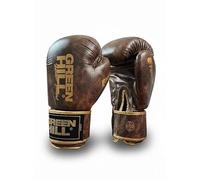 Green Hill PANTHER - Guantoni da Boxe per Allenamento e Sparring, Antishock, Chiusura Velcro, Protezione Polso, Similpelle Resistente, 10 oz / 12 oz, 14 oz / 16 oz (Marrone, 14 oz)