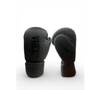 Green Hill PANTHER - Guantoni da Boxe per Allenamento e Sparring, Antishock, Chiusura Velcro, Protezione Polso, Similpelle Resistente, 10 oz / 12 oz, 14 oz / 16 oz (Mat Nero, 12 oz)