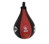 GREEN HILL Peretta Veloce Best, Pera Boxe, Pugilato, Speed Ball, Nero/Rosso, Taglia Unica (LOGO ARGENTO, MISURA 2)