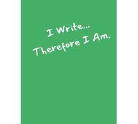 Green "I Write..." Notebook 8.5x11 w/190 lined pages - Journal/Diary