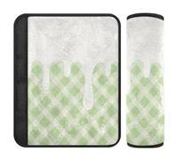 Green Ice Cream Plaid Checked 2 pz cintura di sicurezza tracolla pad Più Comfort di guida per Van funda para cinturón de carro