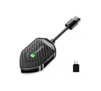 (Green Icon)Wireless CarPlay & Android Auto Adapter - Plug and Play, Automatic Connection, Stable & Fast Performance for Any Car with Wired CarPlay