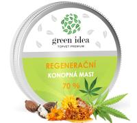 Green idea - Unguento all'Olio di Canapa al 70% - Unguento Rigenerante per Pelli Secche e Sensibili - Cura Intensiva per Neurodermite, Psoriasi e Cicatrici - 100ml