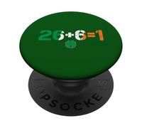 Green Irish Unity 26 + 6 = 1 San Paddys Day Irlanda PopSockets PopGrip Adesivo