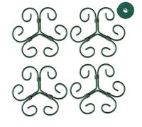 Green Iron Monstera Supporto 4 Pezzi Verde Supporto Portatile Regolabile | Supporto per piante per interni, giardino, patio, balcone, casa, decorazione per piantare donne e uomini