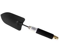 Green>it® Paletta da Giardinaggio Stretta 30×8,7 cm con Manico in Legno e Soft Grip | Acciaio Verniciato a Martello | Nero