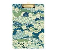 Green Japanese Zephyr Cherry Blossoms A4 Nursing Edition, portablocco rigido per infermieri, formato 23,5 x 30,5 cm