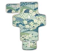 Green Japanese Zephyr Cherry Blossoms - Fasciatoio riutilizzabile con tasca in tessuto per il cambio del pannolino, da viaggio, per ragazze e ragazzi cambiadores de pa?ales para Bebes