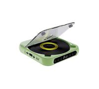 (Green) KC-918 CD Player with LCD Screen Portable Bluetooth Speaker Audio Repeater for Home Car
