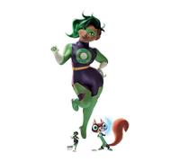 Green Lantern DC Lega Dei Super Animali Cutout Ufficiale In Cartone Con 2 Mini