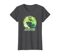 Green Lantern Green Static Maglietta, Donna, Grigio Scuro, S