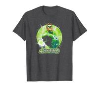 Green Lantern Green Static Maglietta, Uomo, Grigio Scuro, 3XL