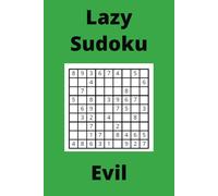 Green Lazy Sudoku Book, 9x9 Puzzles, 50 Pages, 6x9, Evil