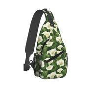 Green Leaf - Borsa a tracolla con stampa di calle e gigli, per uomo e donna, borsa a tracolla, zaino da viaggio, escursionismo