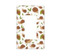 Green Leaf - Copertura per piastra da parete, motivo lumache marroni, 1 gang, dimensioni medie, 12,7 x 7,6 cm, copertura decorativa per interruttore della luce, in policarbonato termoplastico