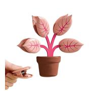 Green Leaf Magnet Pack, Mini Plant Fridge Accessories Kit, 1,97 pollici Secure Grip with Decorative Planter Form, Durable Acrylic Magnetic Build, Nature Inspired Home Style for Whiteboard Office Use