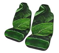 Green Leaf Nature Dua Sarung JOK Mobil,& Sarung JOK Mobil Depan, Cocok Per Sebagian Besar Mobil, SUV, Truk, Van, Dll.