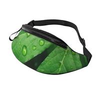 Green Leaves Marsupio per uomo e donna, impermeabile, sportivo, alla moda, con cinghia regolabile, grande, per viaggi ed escursioni