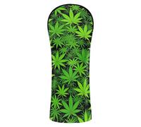 Green Leaves - Set di copritesta per mazze da golf, in pelle di alta qualità, con targhette numerate, progettate per adattarsi a tutti i legni e conducenti