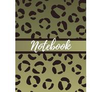 Green Leopard Print: Lined Notebook