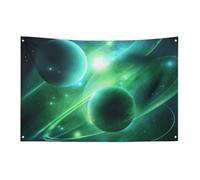 Green Light Planet Flag 119,4 x 177,8 cm No Fade Bandiera di benvenuto Giardino Cortile Casa Bandiere Decorative Giardino Cortile Cartello Interno Esterno Banner Party Home Decor