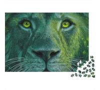 Green Lion Art Print Puzzle Impossible 1000Pcs Decorazione Per La Casa. Rilassamento E Intelligence Per Adulti E Ragazzi Da 14 Anni 52x38cm/1000pcs