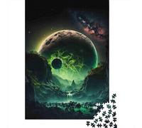 Green Luna Puzzle da Pezzi Mystic Valley 1000 Pezzi Carta Riciclata Per Donne, Regali Per Uomini Puzzle Estremamente Difficile E Stimolante 52x38cm/1000pcs