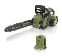 GREEN MACHINE Motosega 40.6CM 62V, 4 Ah per 45 min. di autonomia Motosega elettrica a batteria con barra OREGON 40.6CM, batteria e caricabatterie inclusi