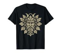 Green Man Triquetra Triquetra Celtico Wicca Regalo Maglietta