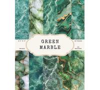 Green Marble Designs Scrapbook Paper - 50 Pages, 25 Double-Sided Patterns - 8.5 x 11 Inch Sheets: Green Marble Designs Scrapbook Paper - 50 Pages, 25 Double-Sided Patterns - 8.5 x 11 Inch Sheets
