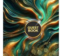 Green Marble with Gold Glitter: A luxurious guest book for special occasions, perfect for events that require a luxurious first impression, such as ... Size: 8.5" x 8.5" Space for 3 guests per page