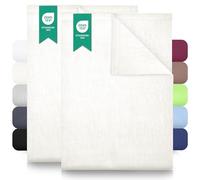 GREEN MARK Lenzuola piatte classiche - Set di 2 lenzuola piatte in 100% cotone, delicate sulla pelle, facili da curare e lavabili in lavatrice ad alte temperature - Naturale/Crema - 180x275 cm