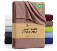 GREEN MARK Textilien Lenzuola classiche | Lenzuolo | Coperta per la casa 100% cotone senza elastico in molte misure e colori Dimensioni: 150x250 cm, beige sabbia