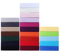 GREEN MARK Textilien Lenzuolo con angoli elasticizzati, in jersey, 100% cotone, in diverse misure e colori, qualità di marca, standard Öko-Tex 100, 90 x 200 cm, 100 x 200 cm, blu royal