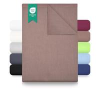 GREEN MARK Textilien lenzuolo piano 100% cotone - Lenzuolo classico senza elastico, morbido sulla pelle, facile da mantenere, lavabile ad alta temperatura - Beige Sabbia - 180 x 275 cm