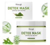 Green Mask,Green Tea Deep Cleanse Mask,Maschera All'argilla Disintossicante Tè Verde,Maschera Argilla Viso con Estratti di Tè Verde e Aloe Vera,Idratante,Controllo del Sebo,Punti Neri Rimozione,100g