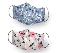 Green Mask, set 2 pezzi, mascherina facciale, 100% cotone, lavabile, riutilizzabile, per adulto